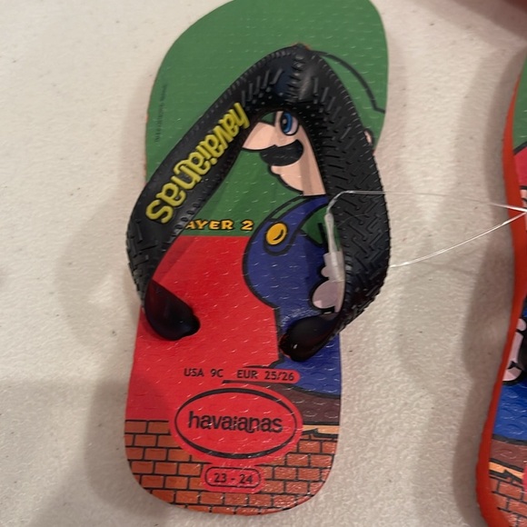 NWT Super Mario Bros Havaianas Toddler Flip Flop Size 23-24 - Picture 6 of 11